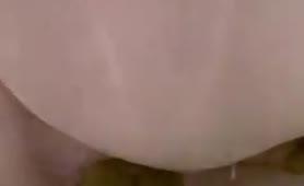 Chubby babe shits in toilet