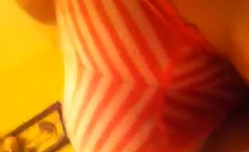 Cute latina shitting in panties