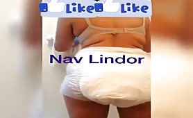 Fat girl shitting in white diapers