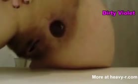 Big turd on wooden table
