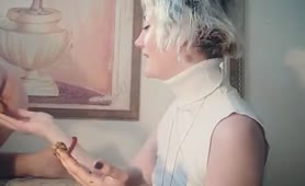 Blonde babe eats her own shit
