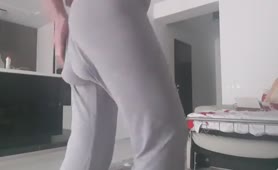 Huge turd in grey pants