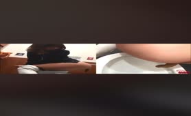 Shitting big ones over toilet