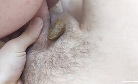 Horny hubby fucking while wife is pooping
