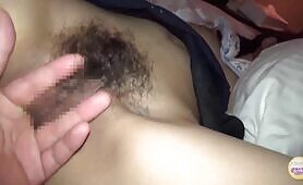 Fingering hairy pussy and ass