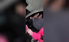 Girl pissing from moving car