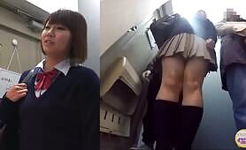 Japanese teen desperate to pee