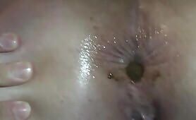 Gorgeous poop from tight asshole 