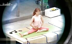 Korean girl has diarrhea during yoga class 
