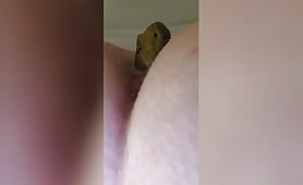 Amazing round ass wife and shit closeup 