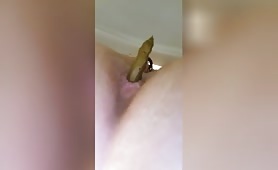 Amateur lady poop closeup 