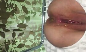 Soft creamy shit on a portable toilet  