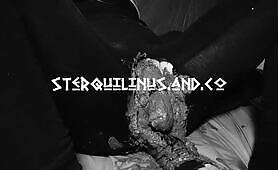 Dirty slave slut getting her cunt covered in shit 