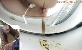 Amateur Japanese hairy milf and dirty messy shit 