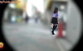 Nasty looking Japanese babe and hot shit 