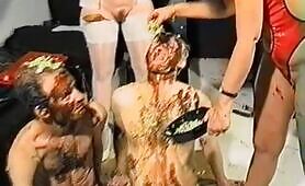 Kinky slaves getting covered in heavy shits 