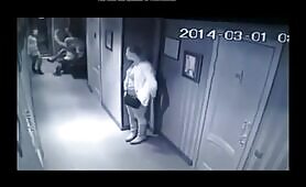 Security cam caught babe pissing 