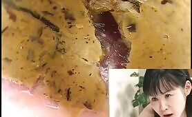 Huge load of shit by a cute Japanese girl plus anal