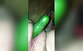 It was so hard to pee with this cucumber  