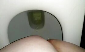 Pooping on the toilet