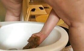 Scat onto hand - awesome view