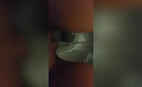 Amateur lady and hot homemade pee show