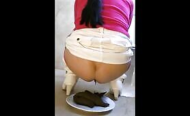 Pretty amateur wife shitting on the plate 