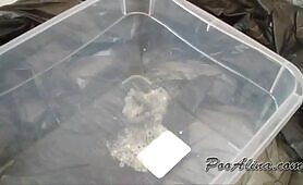 Young Alina pooping and smoking and spitting
