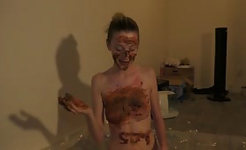 Lady Covered in Shit