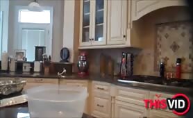 Lady eats everything