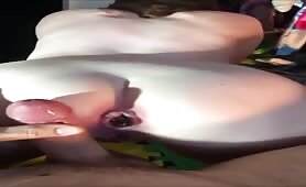 A lady shits on a cock