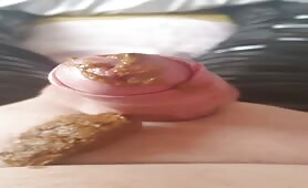 Lady poops and sucks