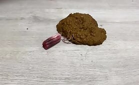 Devil Sophie takes a scat creampie