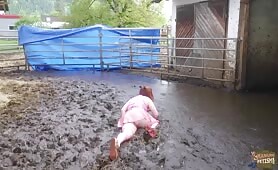 Lady Shits in Cow Dung