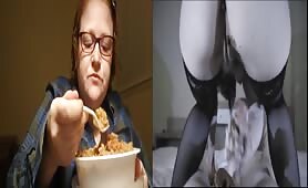Ugly redhead shits and eats shit