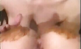 Blonde Woman Licks and Squirts Then Smears Shit on Man's Back