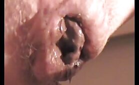 Nude Blonde Spreads Legs and Squirts Shit from Ass